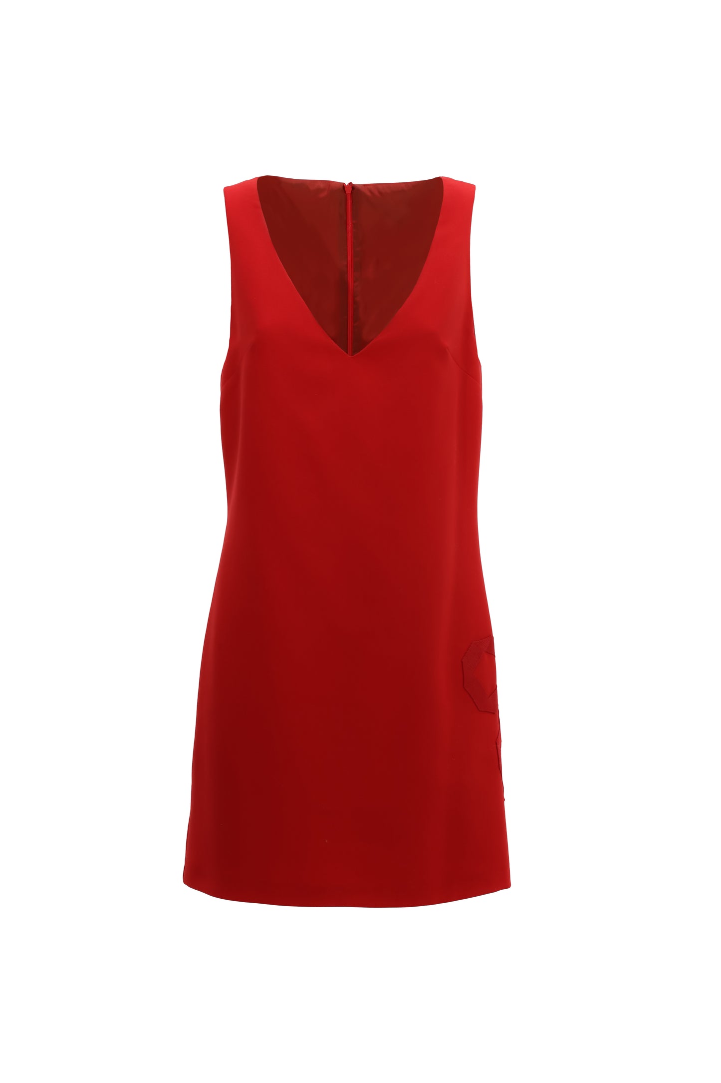 Red mini dress