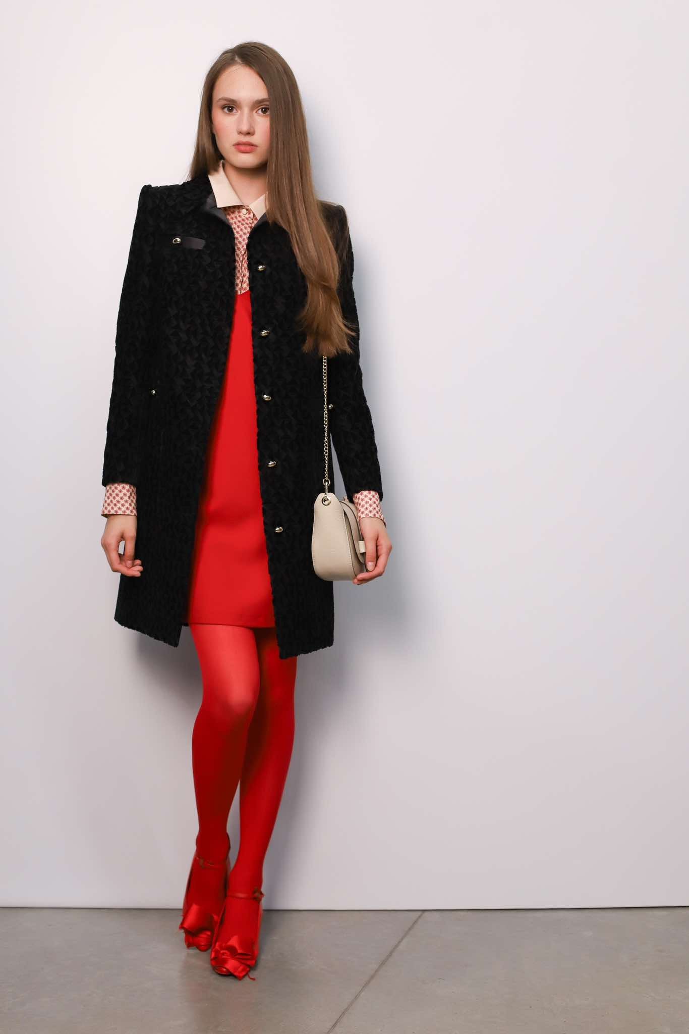 Black mini coat