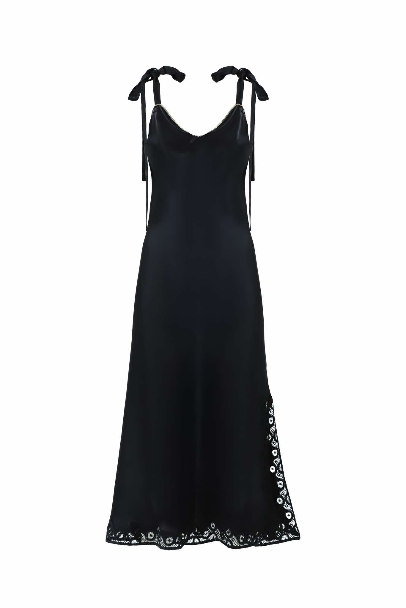 Black midi dress