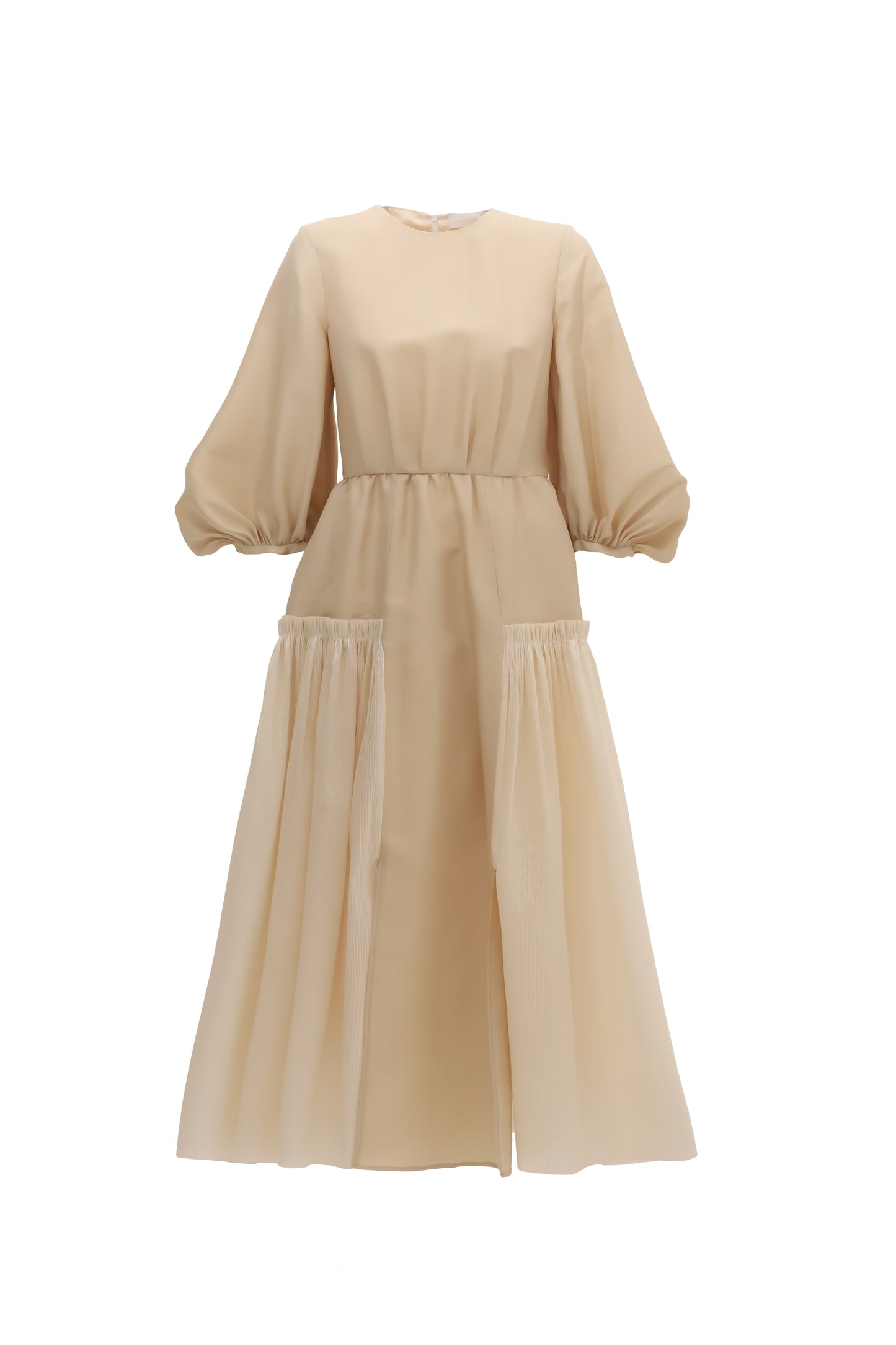Beige midi dress