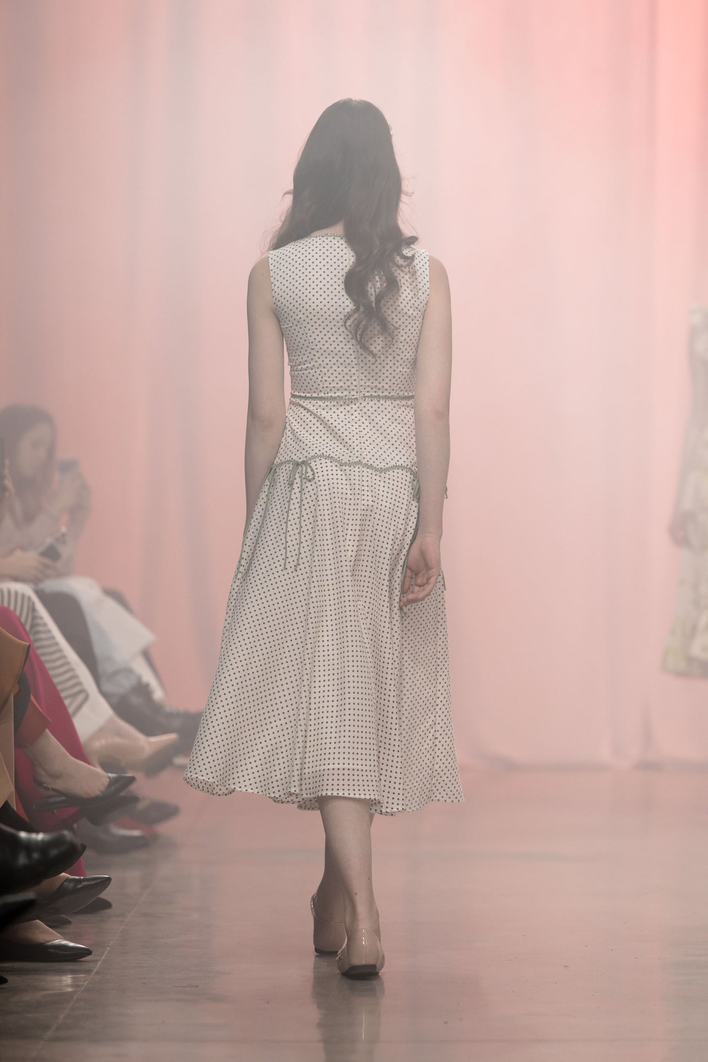 Green Detail Midi Dress