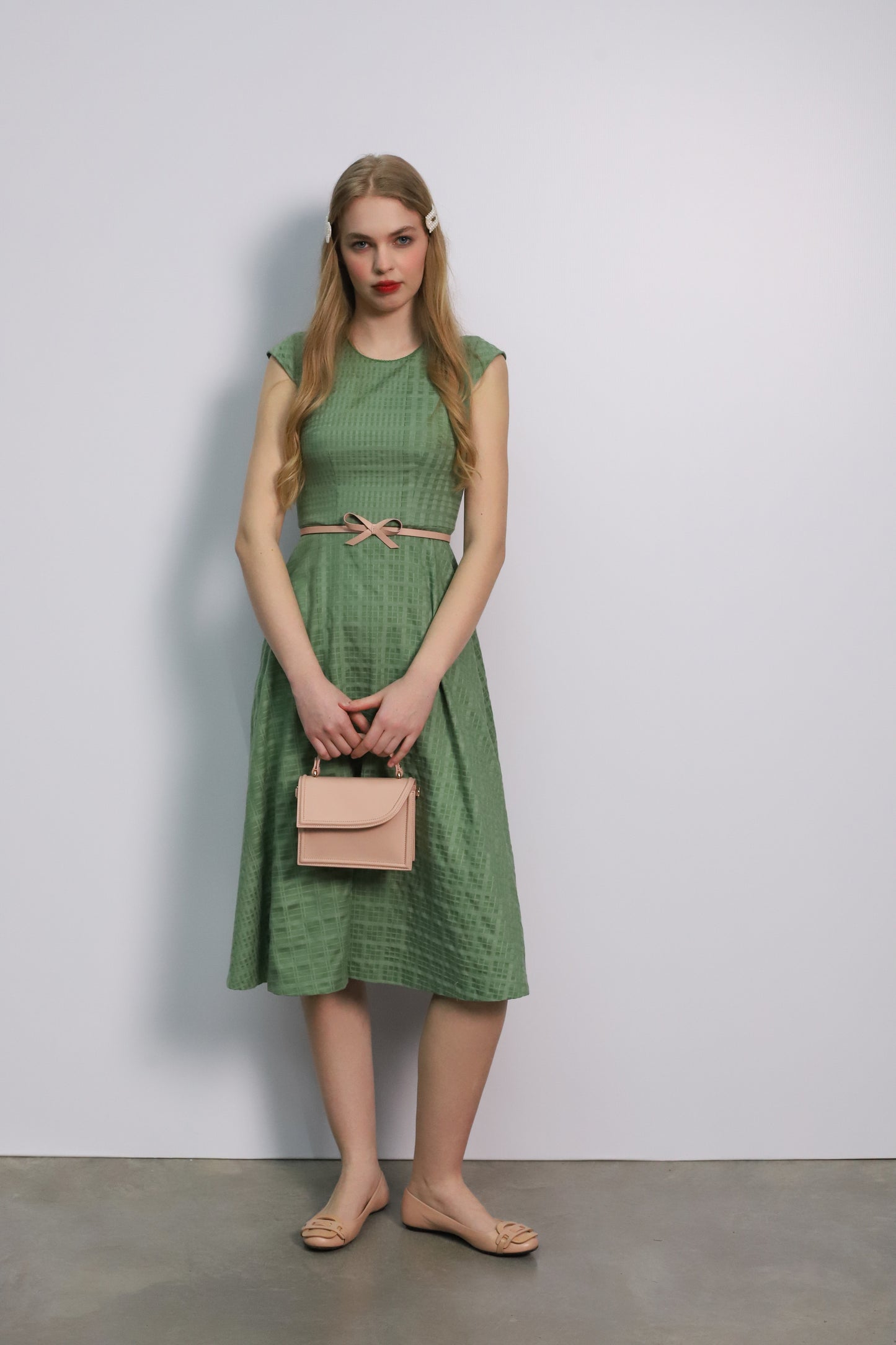 Green Charm Midi Dress