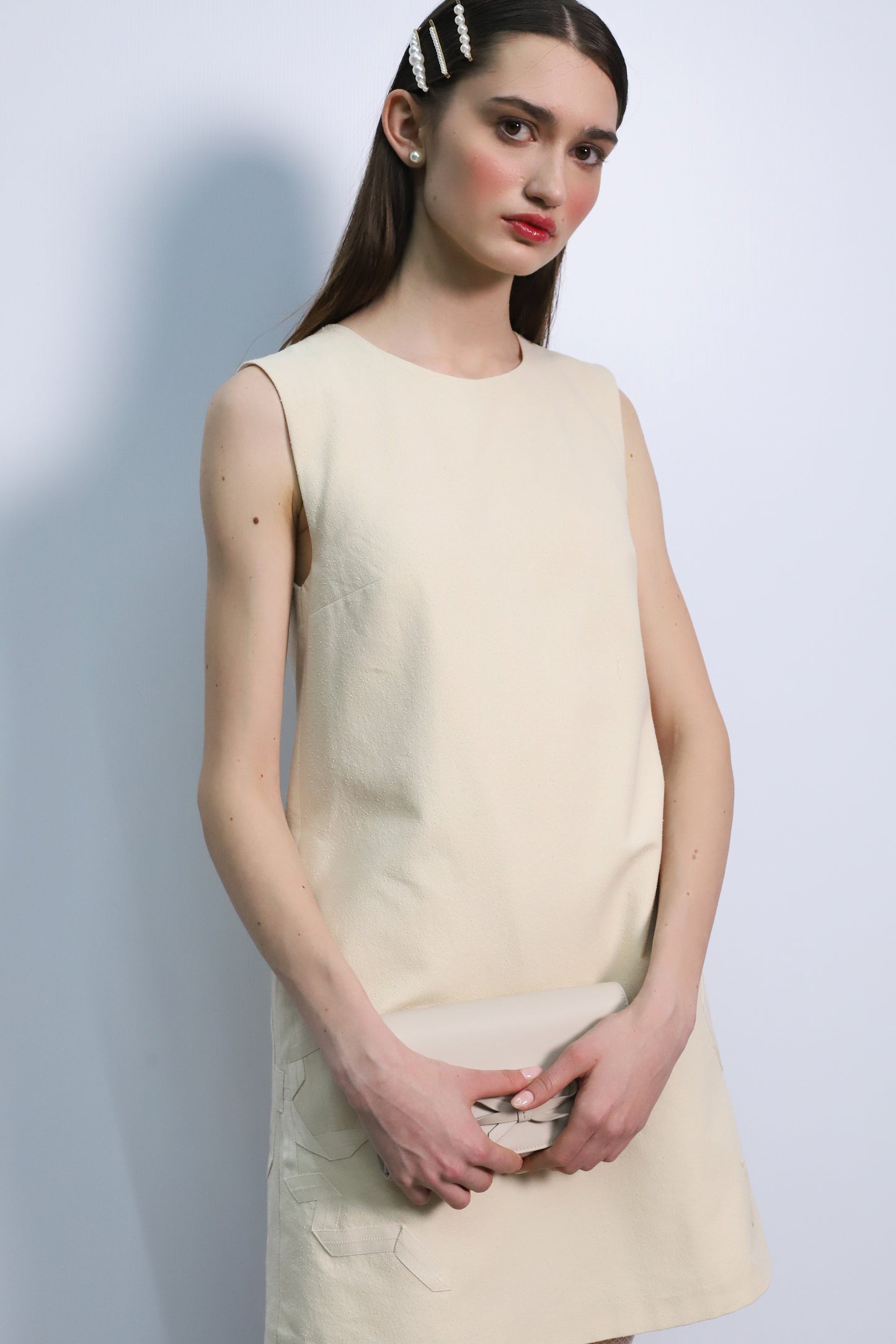 Beige Mini Dress