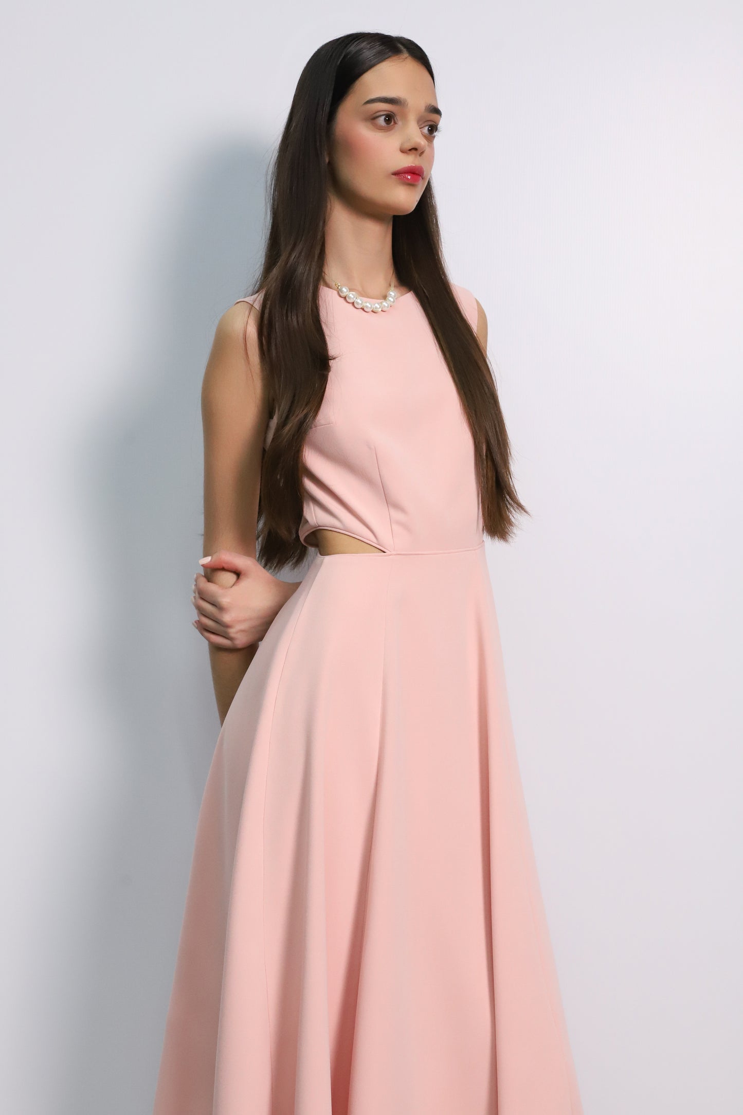 Soft Petal Midi Dress
