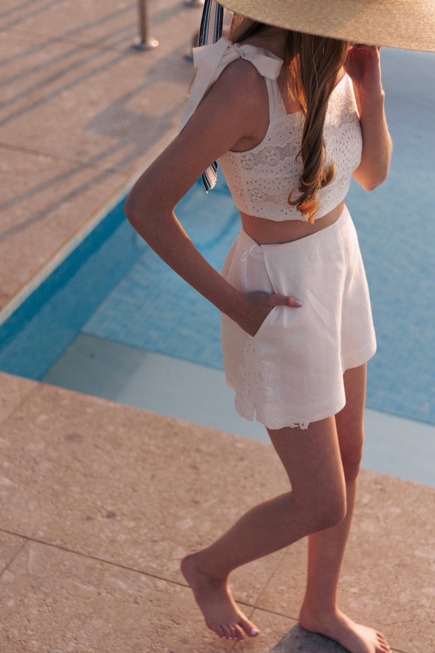 White Summer Shorts