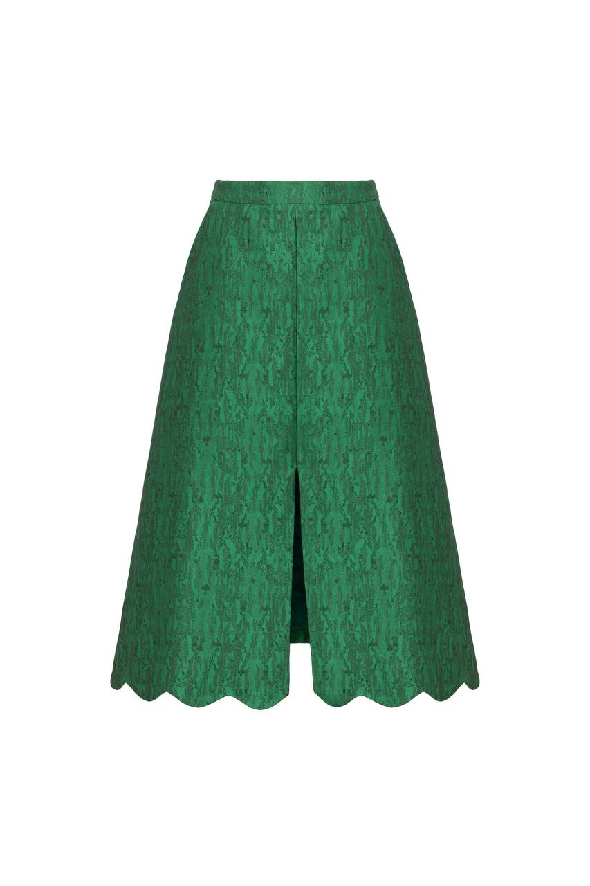 Emerald Muse Midi Skirt