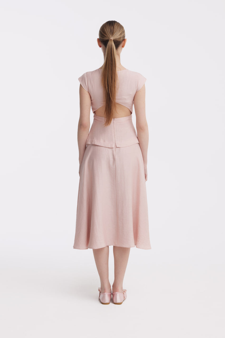 Powder Pink Midi Dress