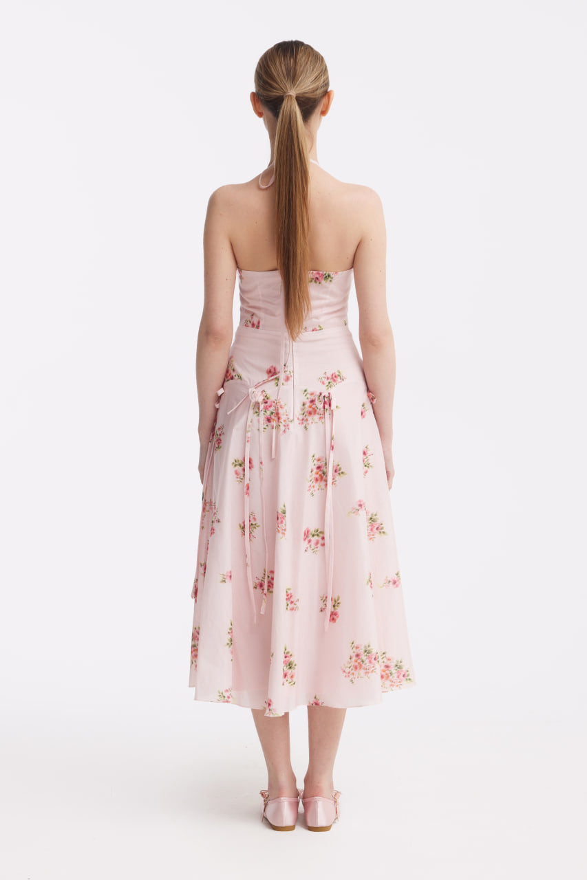 Rosalie Floral Halter Midi Dress