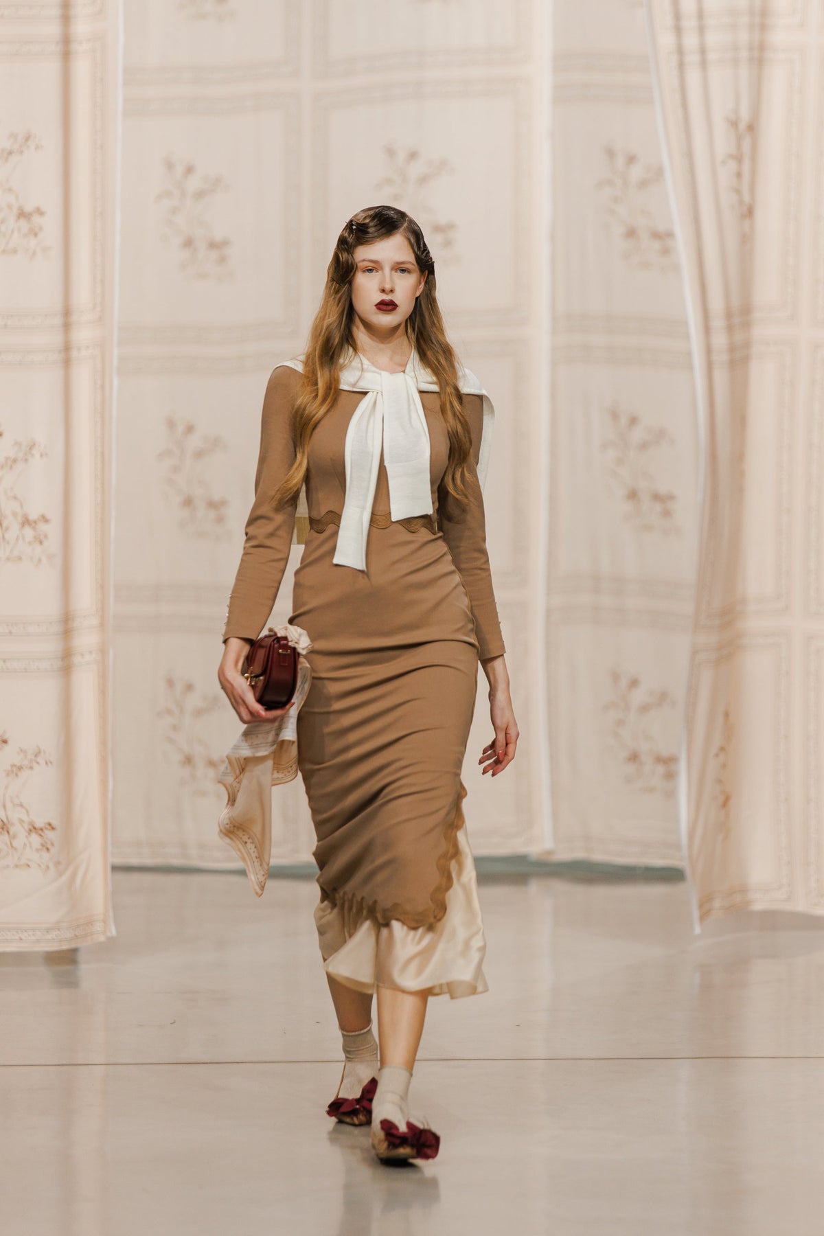 Amélie Mocha Midi Dress