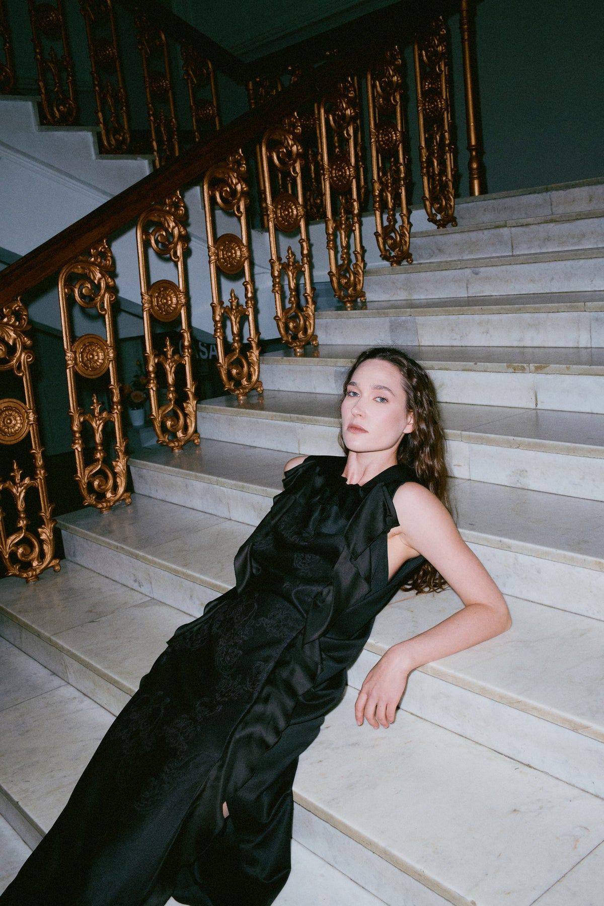Noelle Black Ruffle Dress