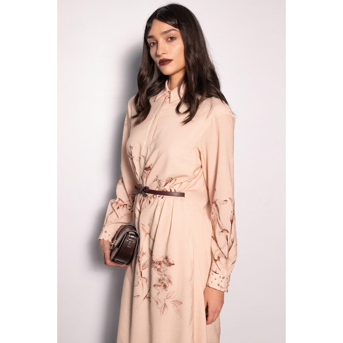 Rosalie Blush Floral Midi Dress