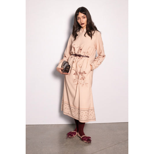 Rosalie Blush Floral Midi Dress