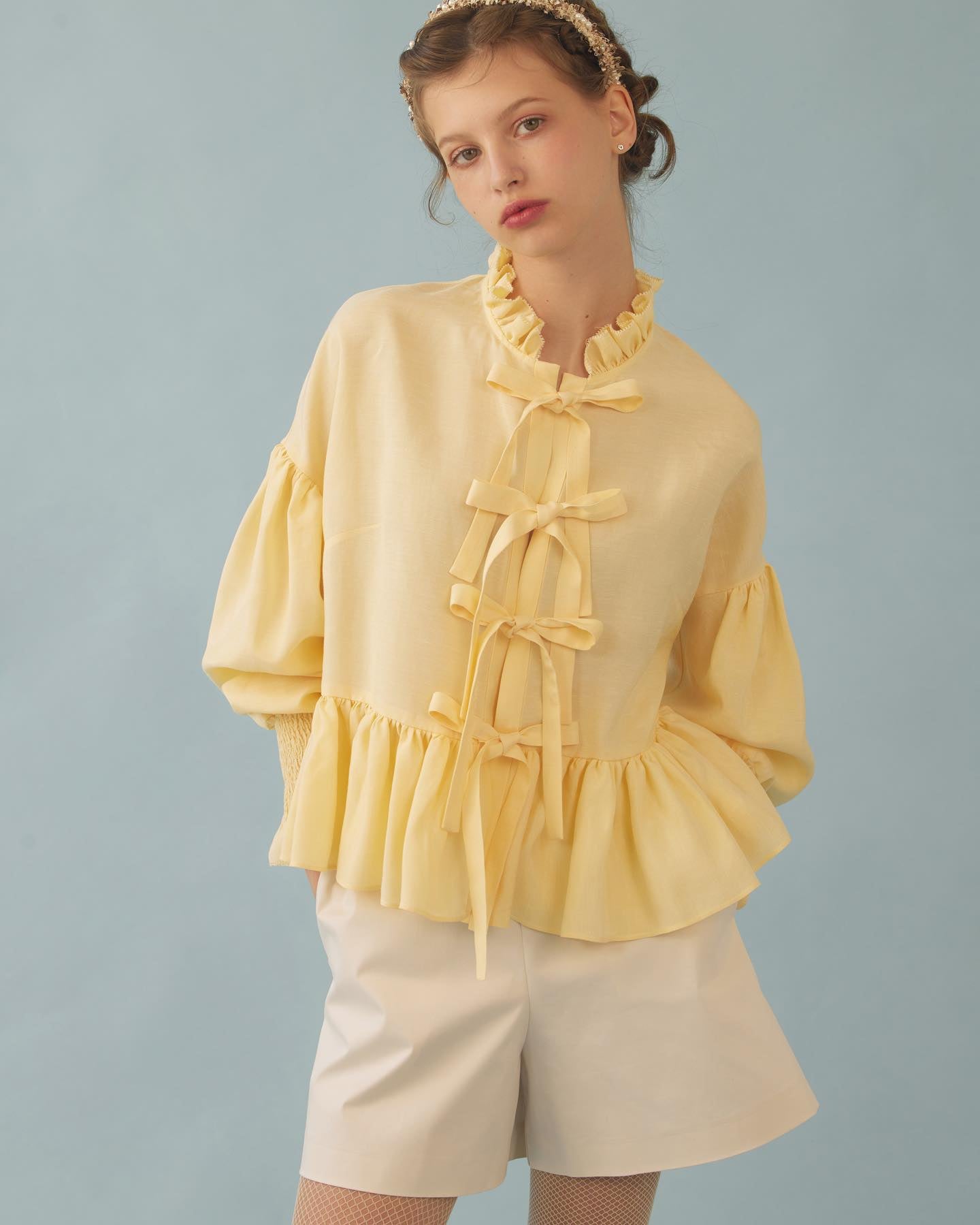 Summer blouse yellow