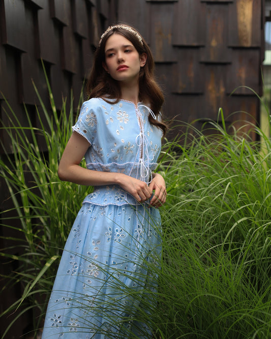 Blue midi dress