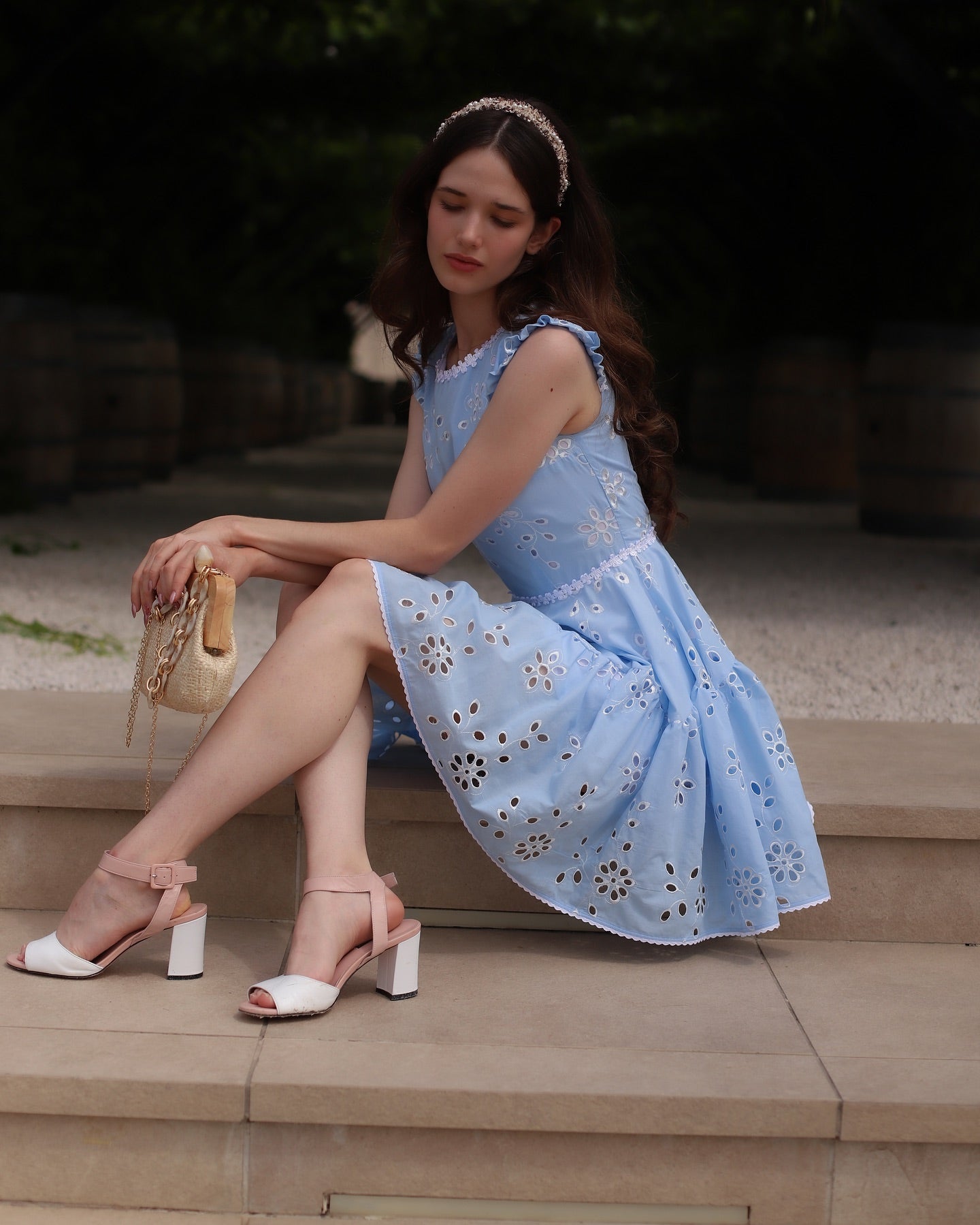 Blue mini dress