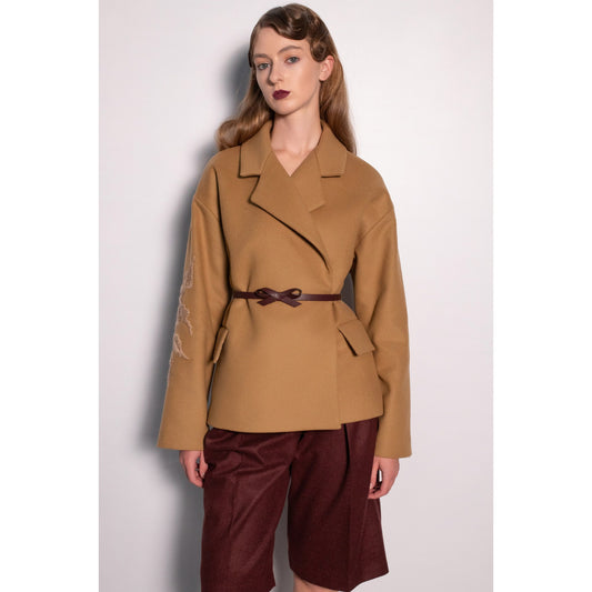 Sienna Camel Belted Jacket