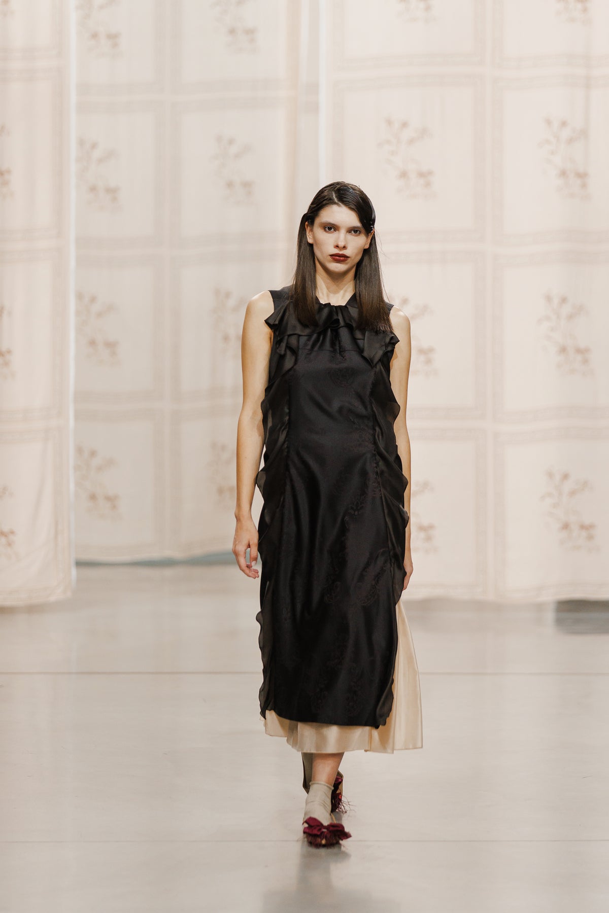 Noelle Black Ruffle Dress