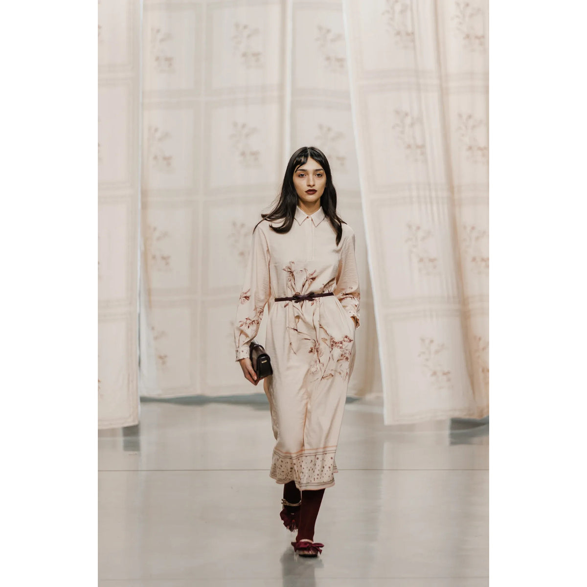 Rosalie Blush Floral Midi Dress