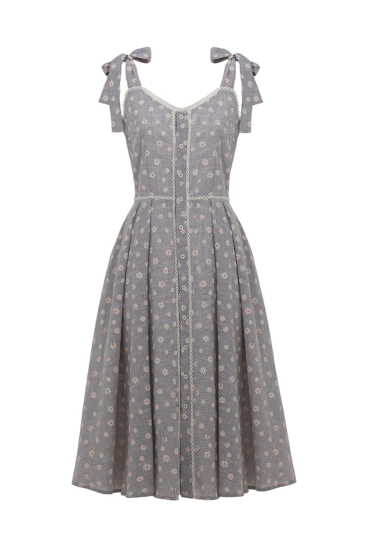 Pastel Elegant Linen Midi Dress