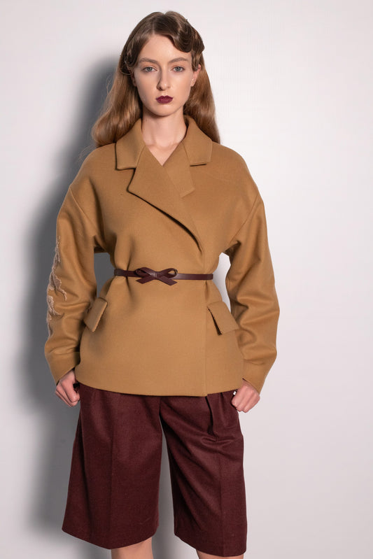 Sienna Camel Belted Jacket