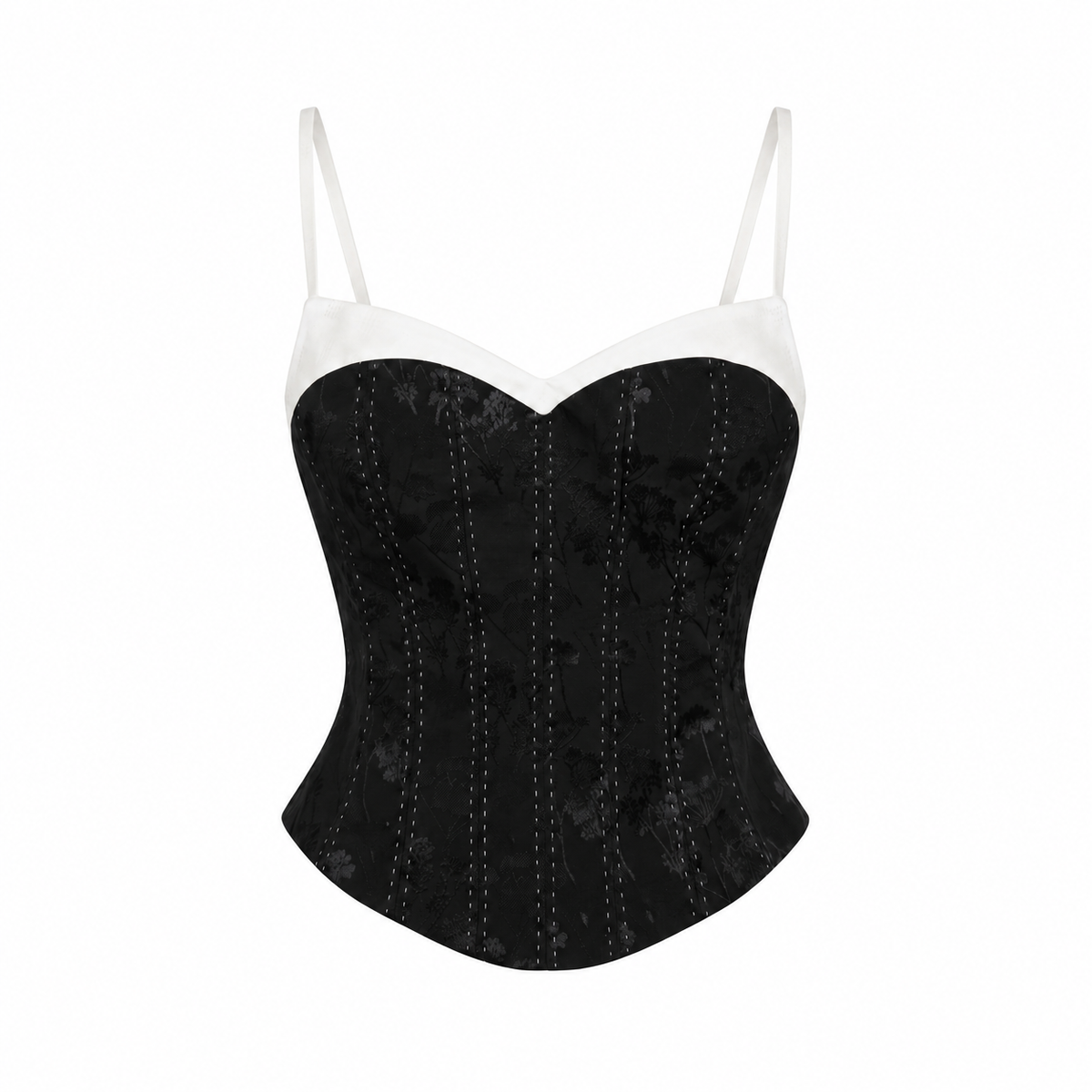 Elara Black Corset Top
