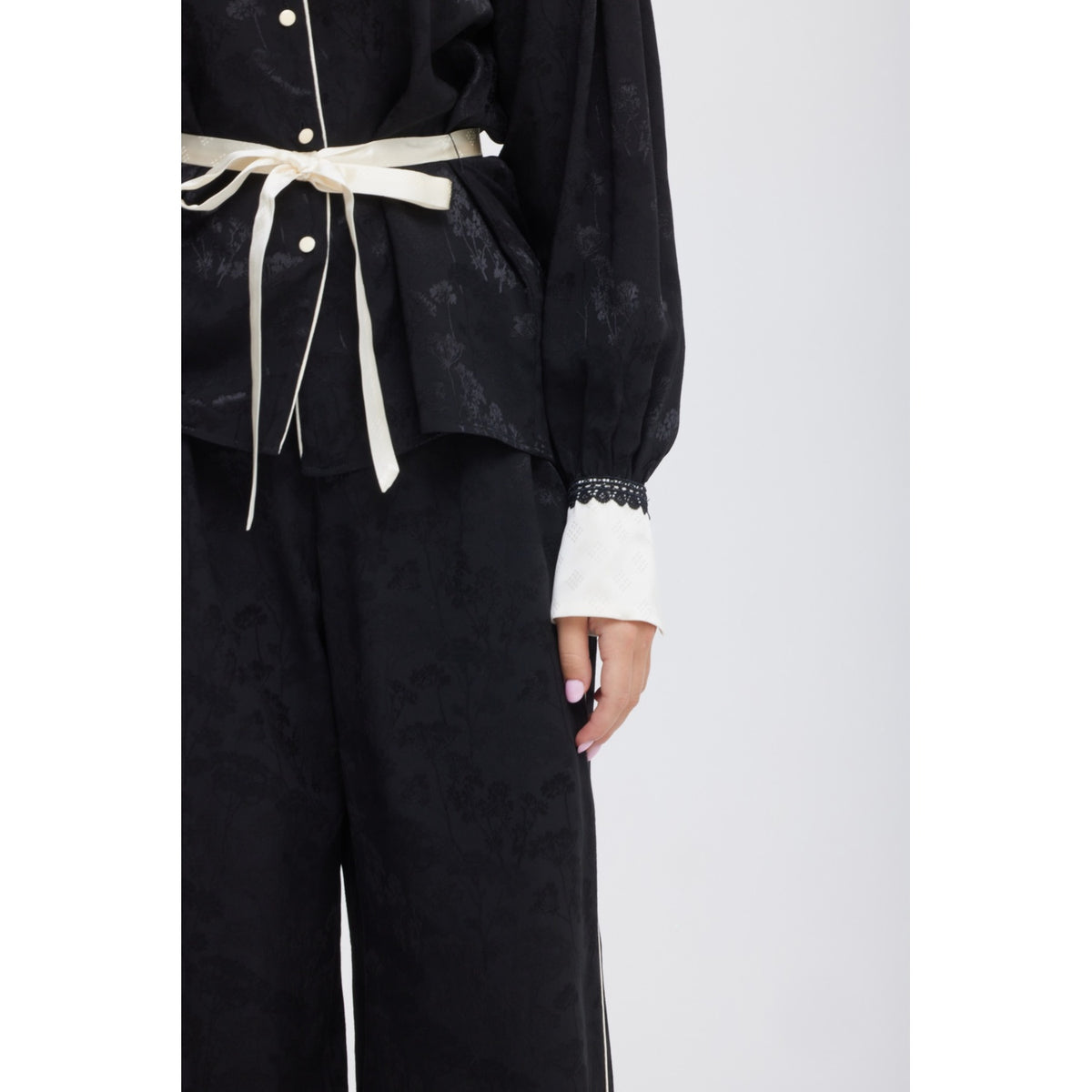 Black Jacquard Costume Set