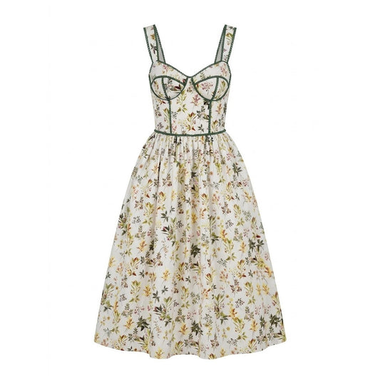 Wildflower Corset Midi Dress