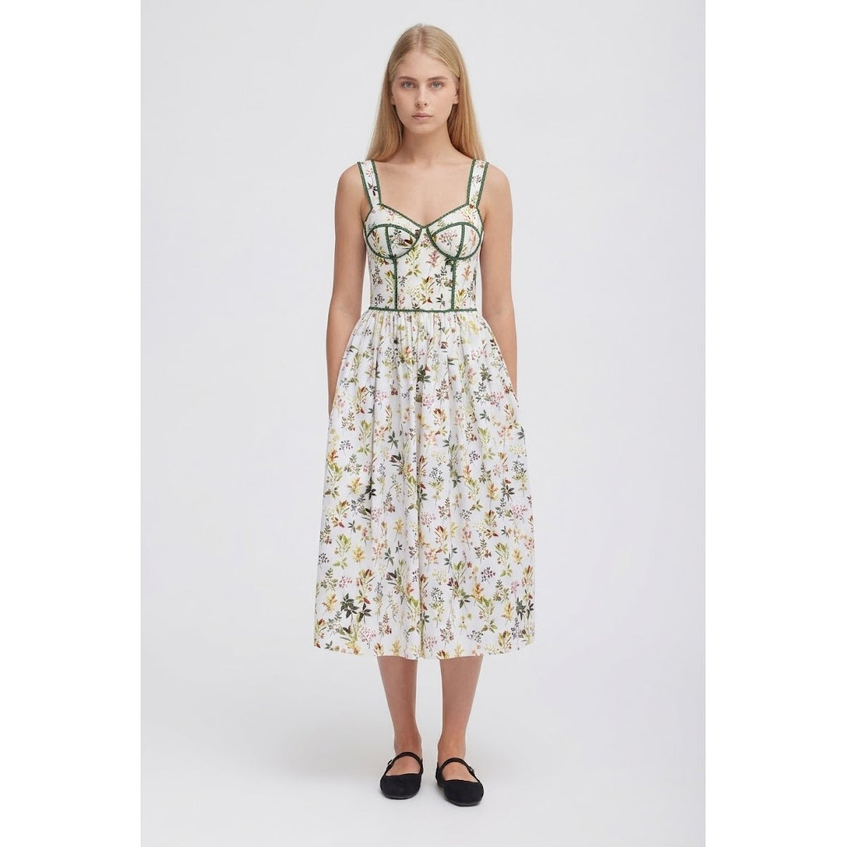 Wildflower Corset Midi Dress