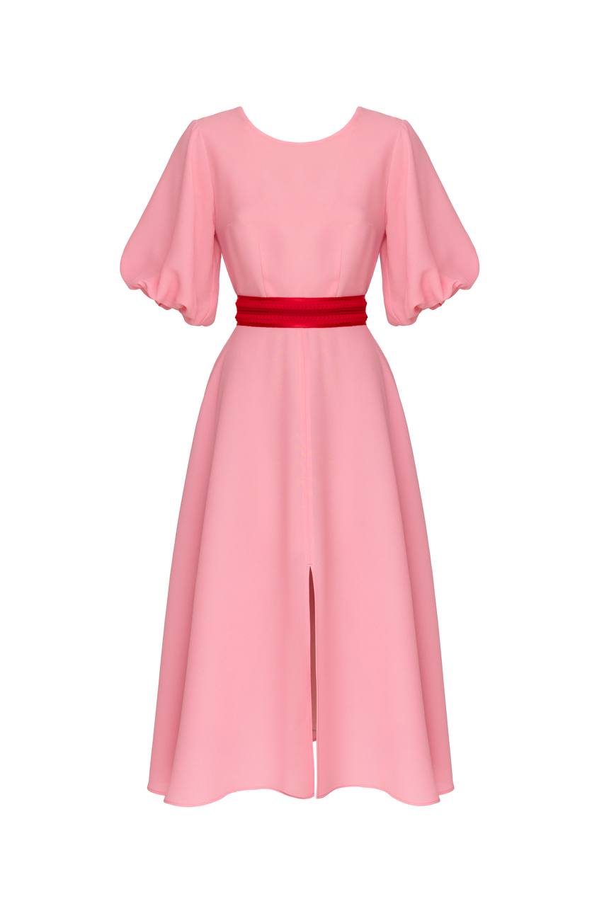 Powder Pink Midi Dress