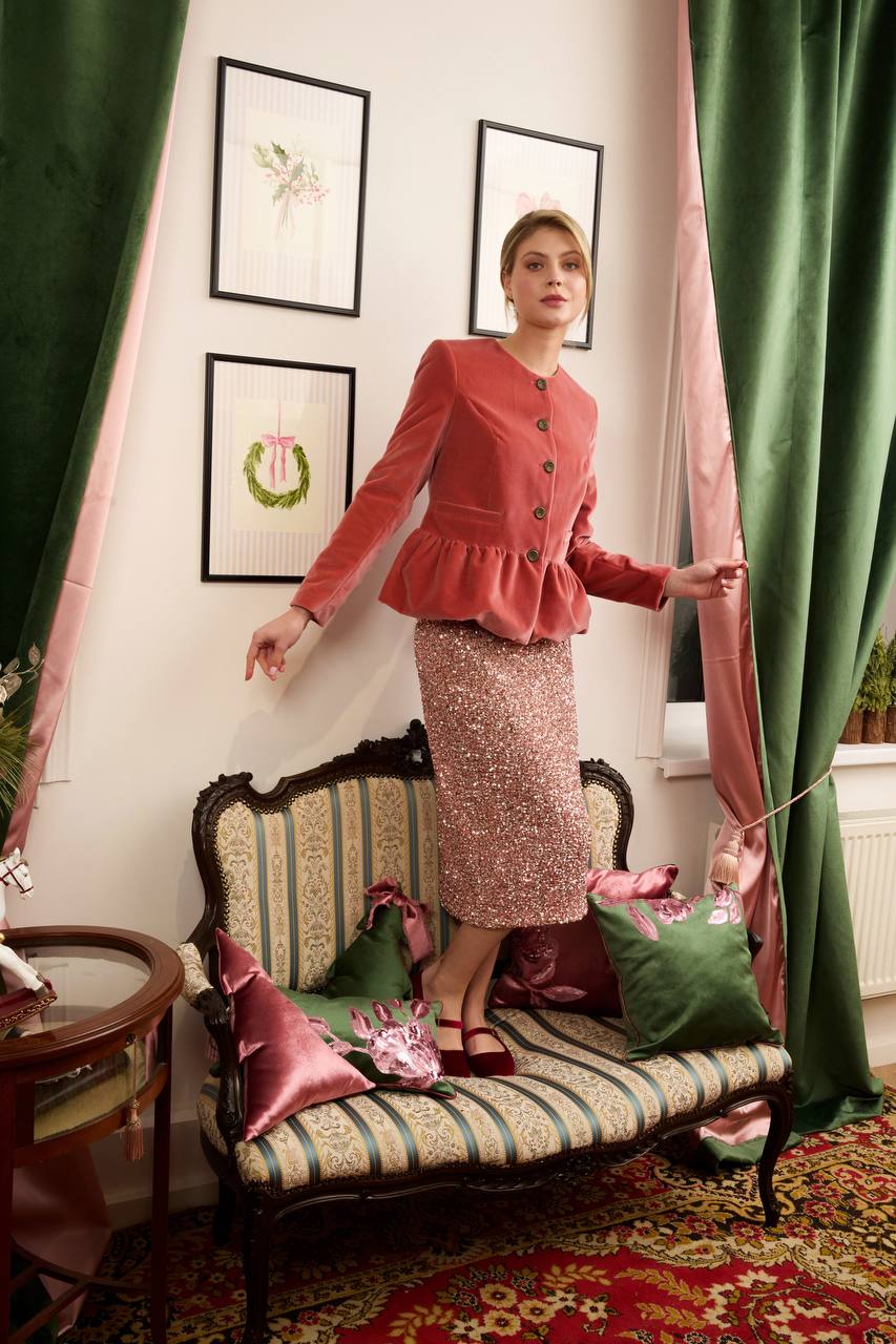 Velvet Peplum Jacket