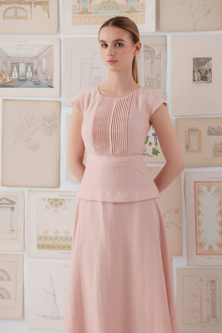 Powder Pink Midi Dress