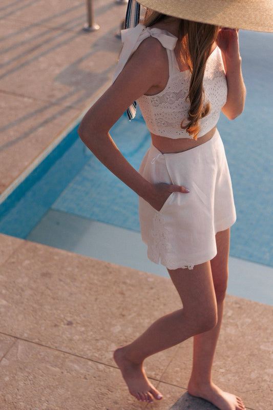 White Summer Shorts