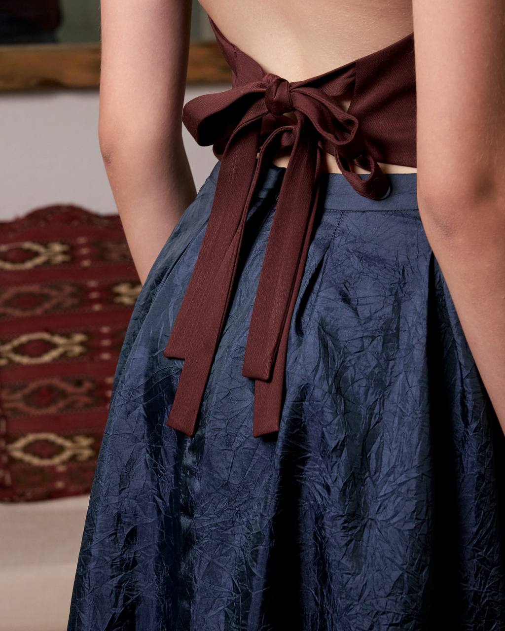 Burgundy Bloom Tailored Vest