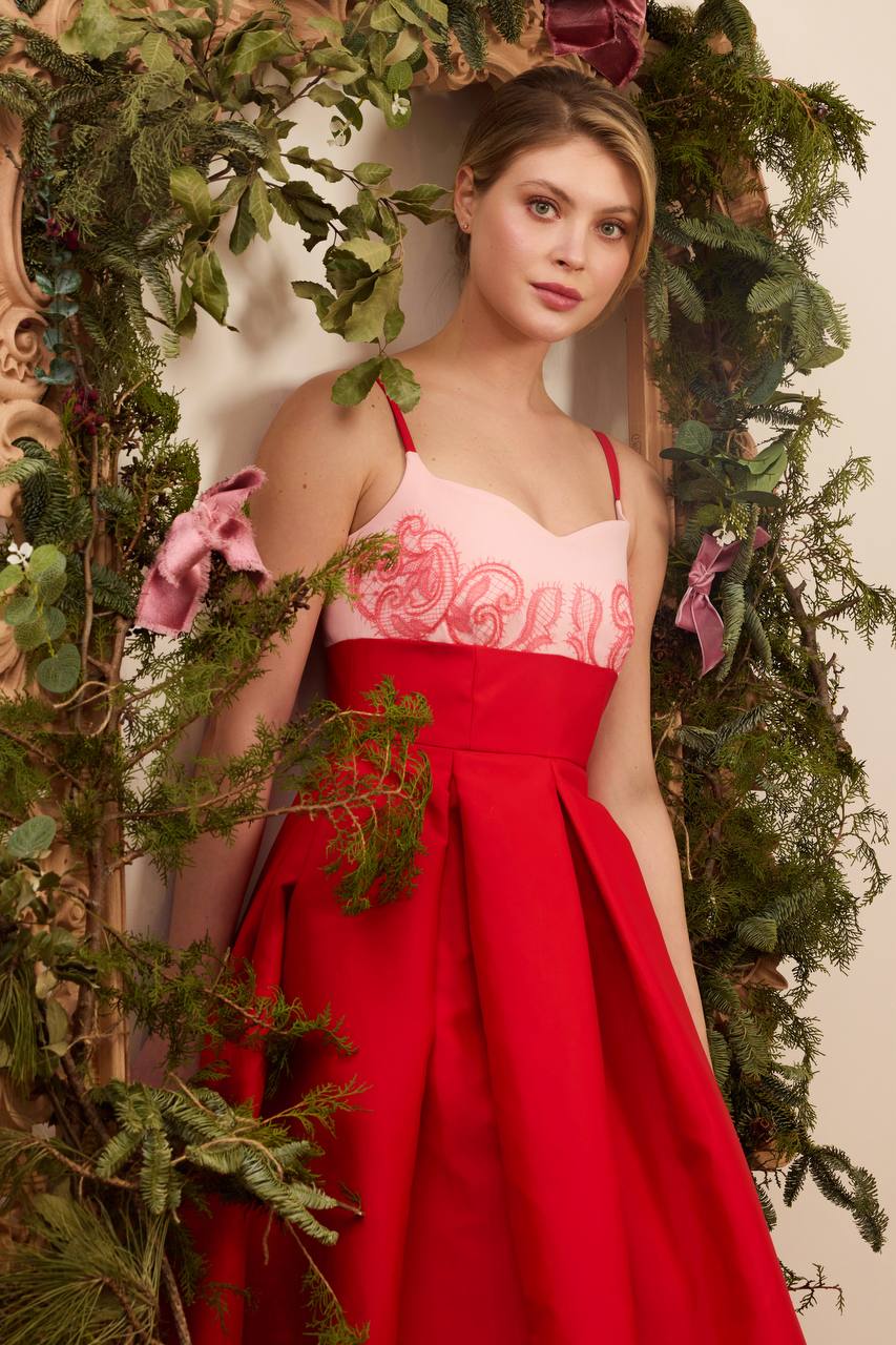 Rosalia Crimson Dress Georgette Rosalia Crimson Dress Georgette