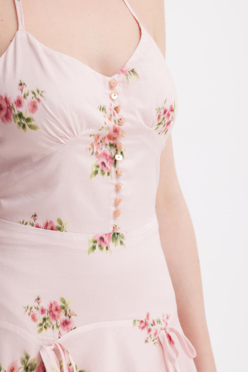 Rosalie Floral Halter Midi Dress