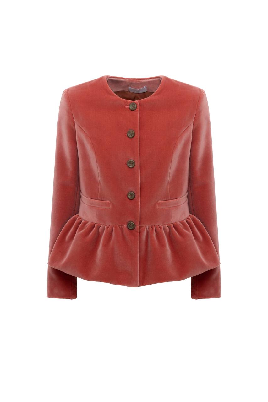 Velvet Peplum Jacket