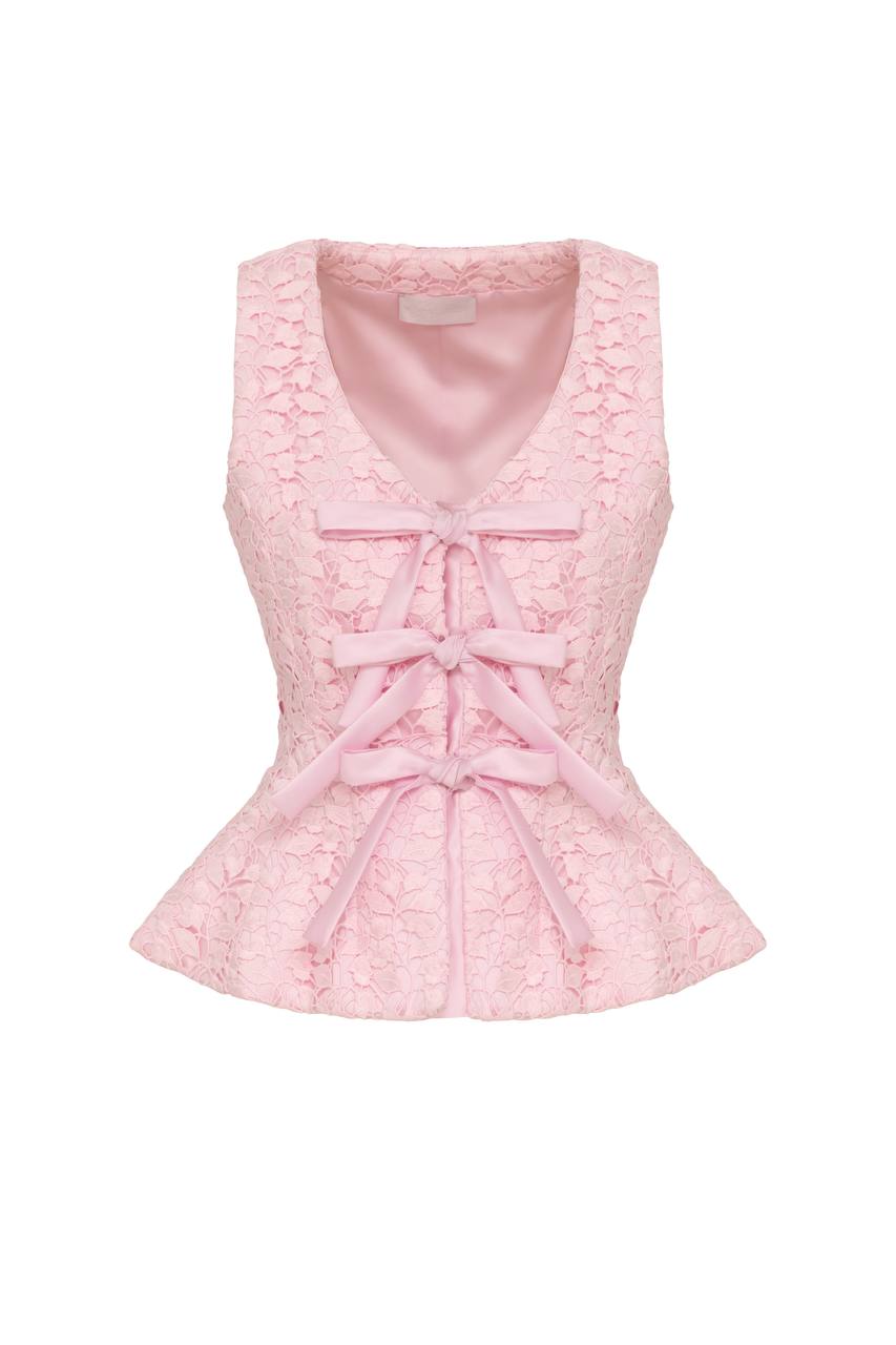 Blush Rosette Top