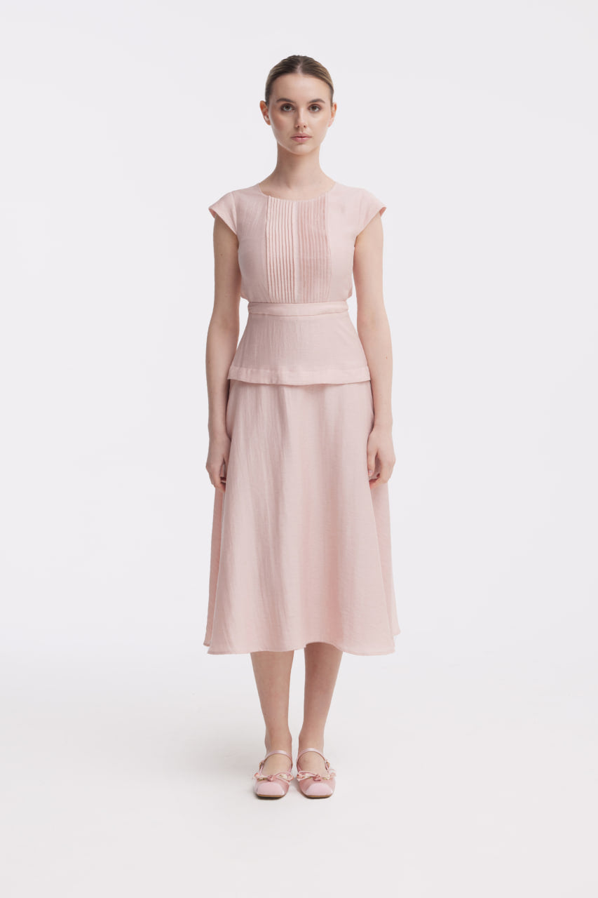 Powder Pink Midi Dress