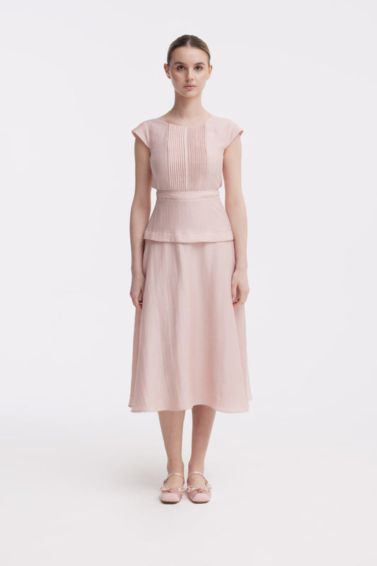 Powder Pink Midi Dress