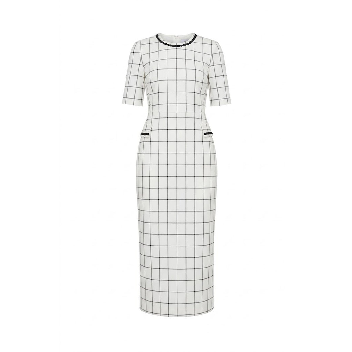 Celine Grid Midi Dress