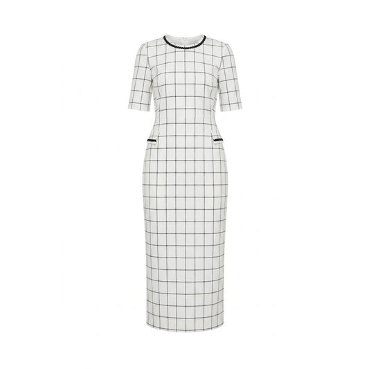 Celine Grid Midi Dress