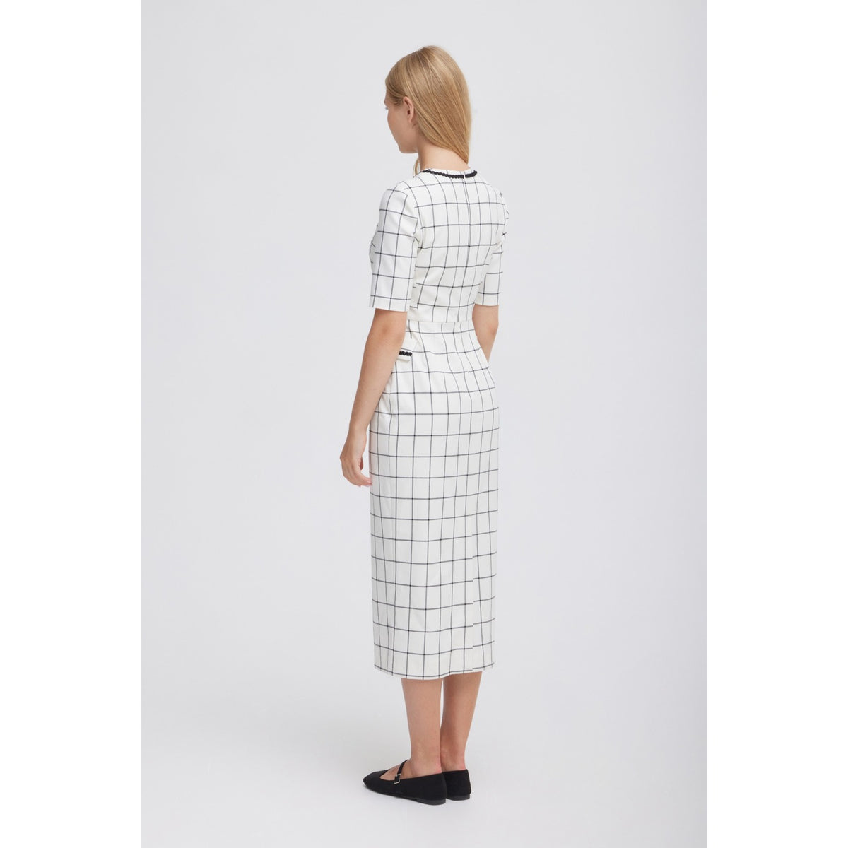 Celine Grid Midi Dress