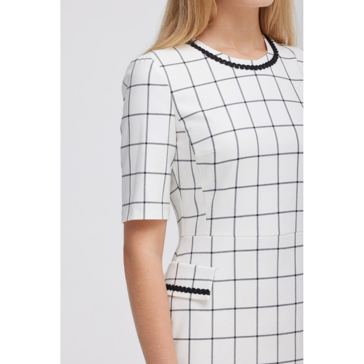Celine Grid Midi Dress