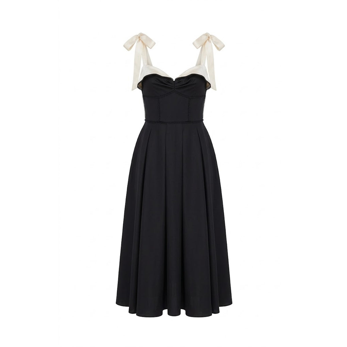 Elodie Black Midi Dress