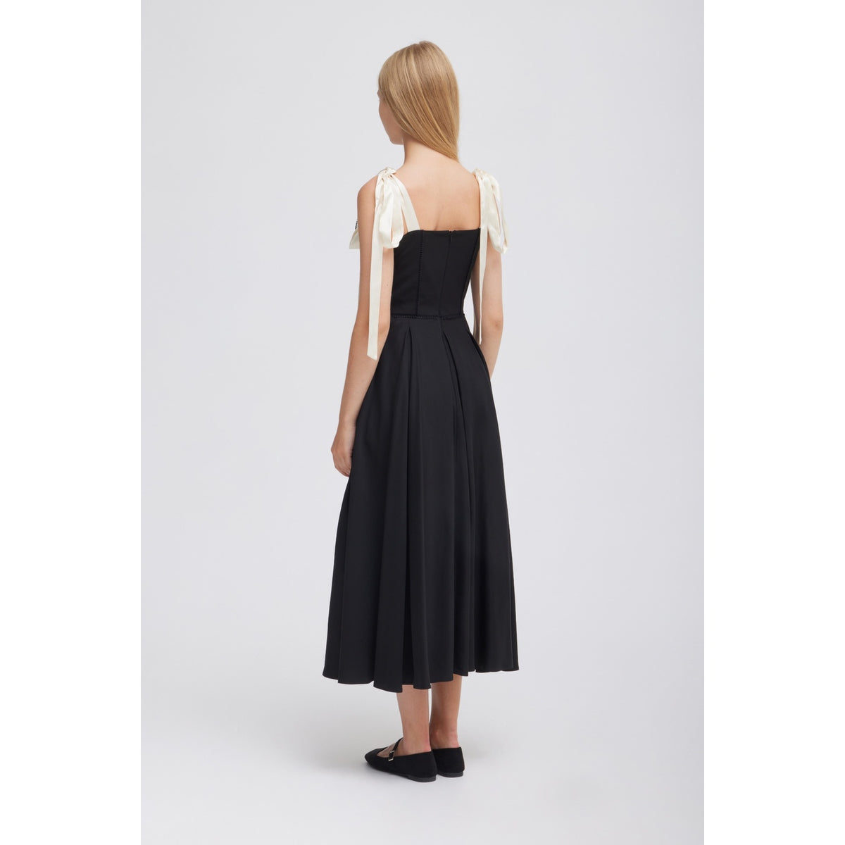 Elodie Black Midi Dress
