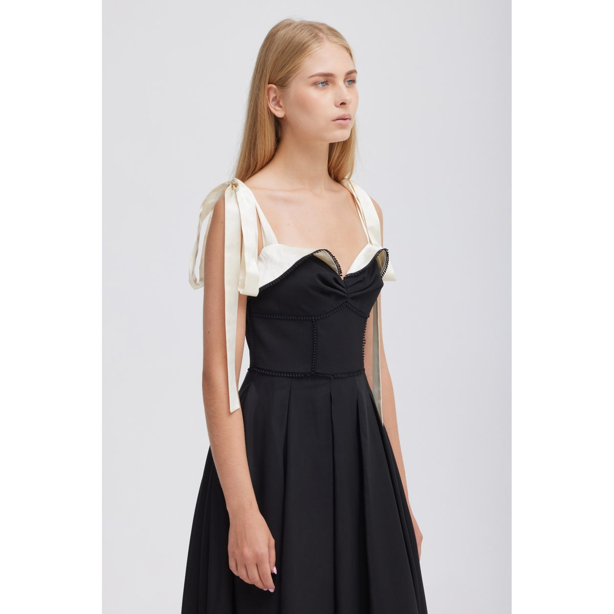 Elodie Black Midi Dress